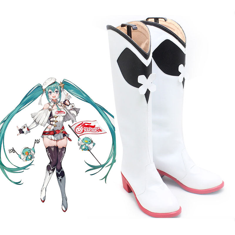 Vocaloid Hatsune Miku Racing Miku 2023 Shoes Cosplay Boots Winkcosplay 3926