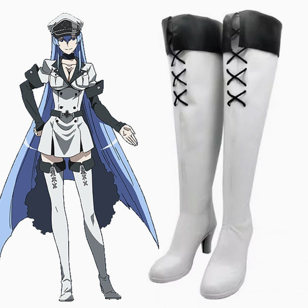 Akame Ga Kill! Esdeath Shoes Cosplay Boots