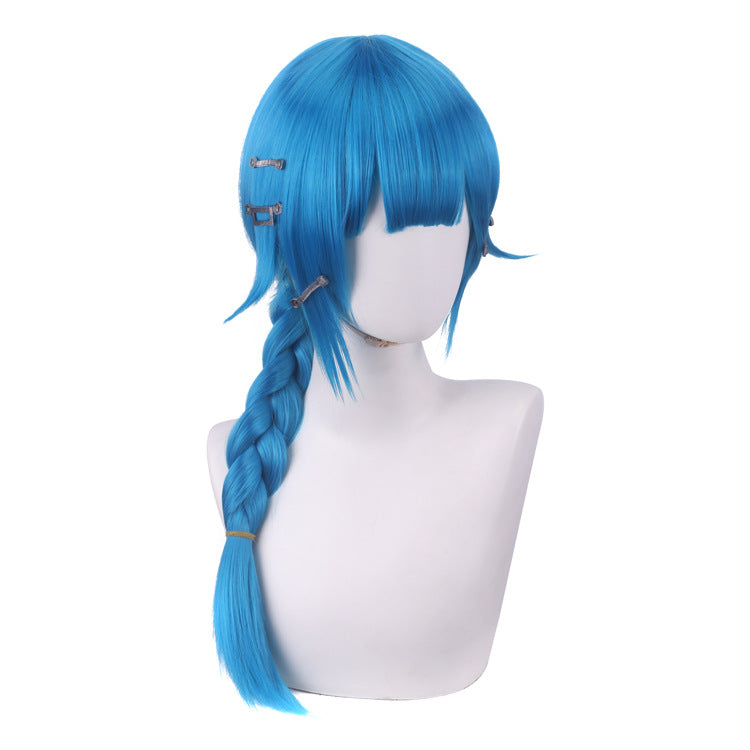 Arcane Season 1 League Of Legends Jinx Powder Cosplay Wig