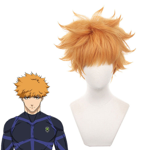 Blue Lock Rensuke Kunigami Orange Cosplay Wig