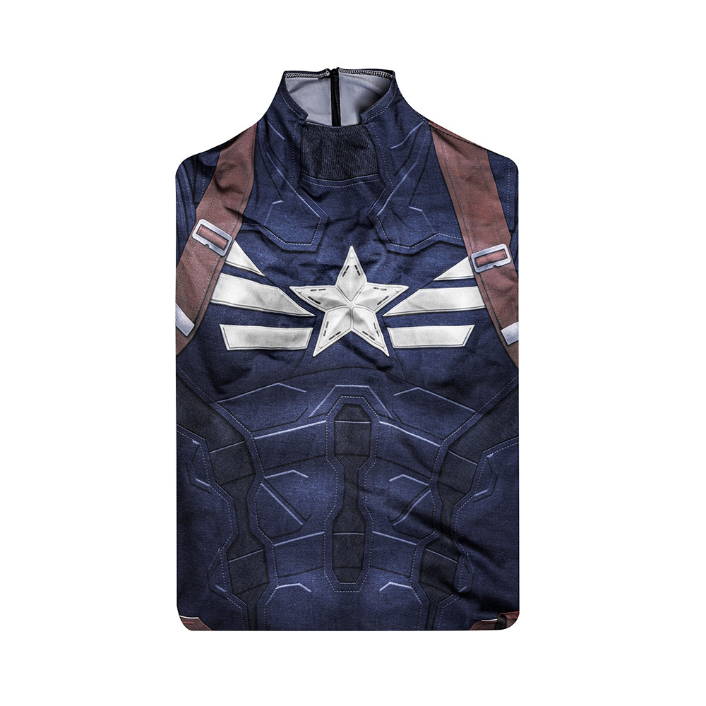 Captain America: The Winter Soldier Captain America Steve Rogers Zentai Jumpsuit Cosplay Costume