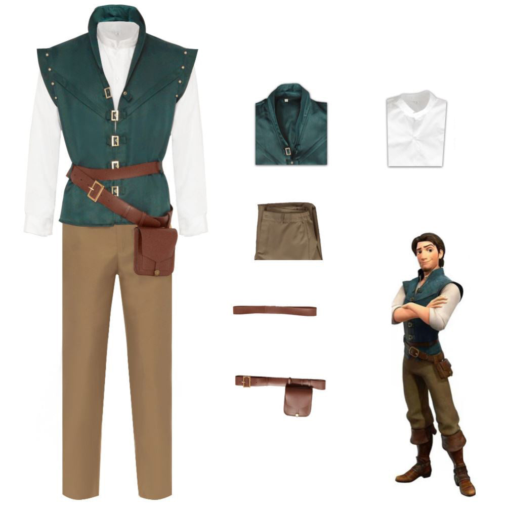 Disney Tangled Rapunzel Flynn Rider Cosplay Costume