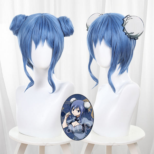 Fairy Tail X Animega 2023 Juvia Lockser China Dress Cheongsam Cosplay Wig