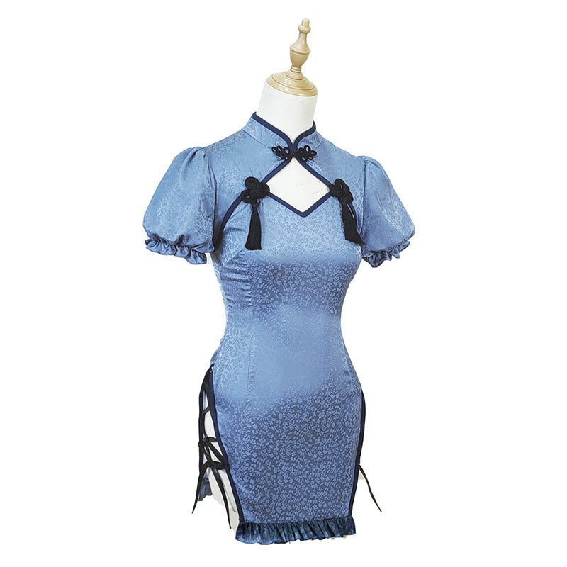 Fairy Tail X Animega 2023 Juvia Lockser China Dress Cheongsam Cosplay Costume