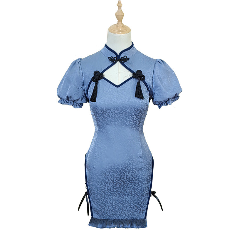 Fairy Tail X Animega 2023 Juvia Lockser China Dress Cheongsam Cosplay Costume