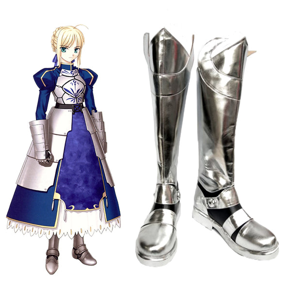 Fate Stay Night Saber Artoria Pendragon Shoes Cosplay Boots