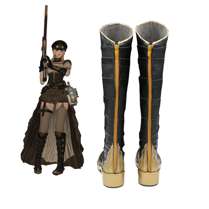 Final Fantasy XV FF14 Neo-Ishgardian Aiming Set Shoes Cosplay Boots