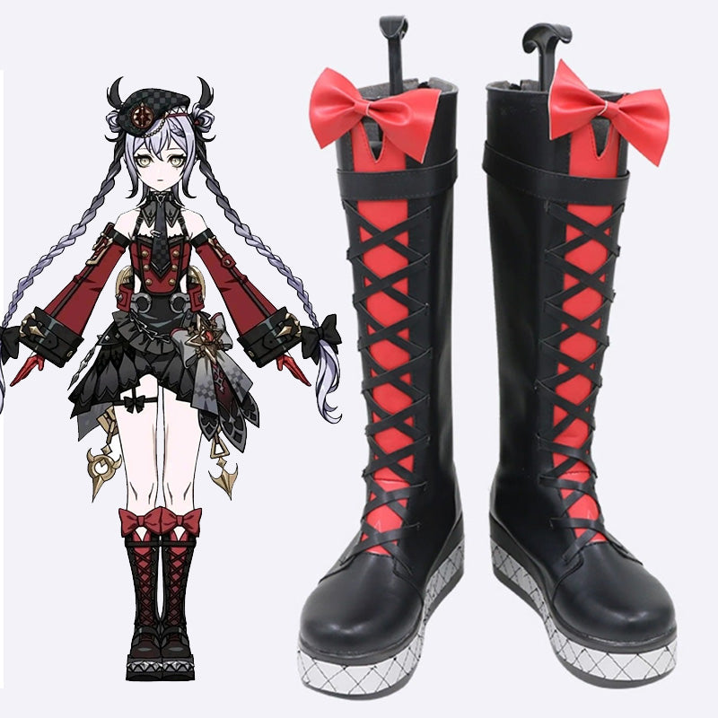Genshin Impact Goth Girl Daily Meropide "M" Shoes Cosplay Boots