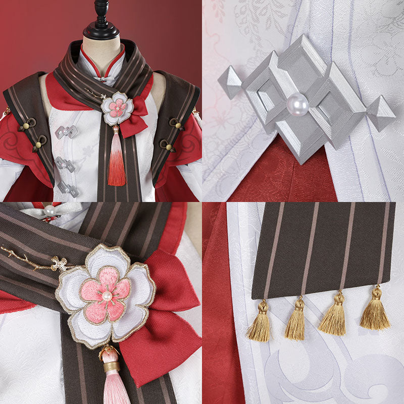 Genshin Impact Hu Tao Cherries Snow-Laden Cosplay Costume