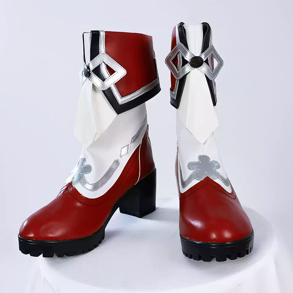 Genshin Impact Hu Tao Cherries Snow-Laden Cosplay Shoes