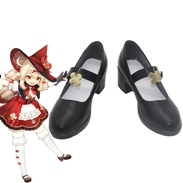 Genshin Impact Klee Blossoming Stralight New Skin Outfit Little Witch Cosplay Shoes