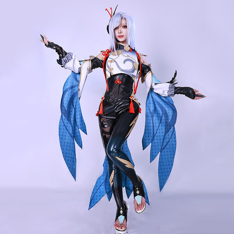 Genshin Impact Shen He Shenhe Cosplay Costume