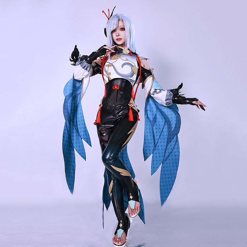 Genshin Impact Shen He Shenhe Cosplay Costume