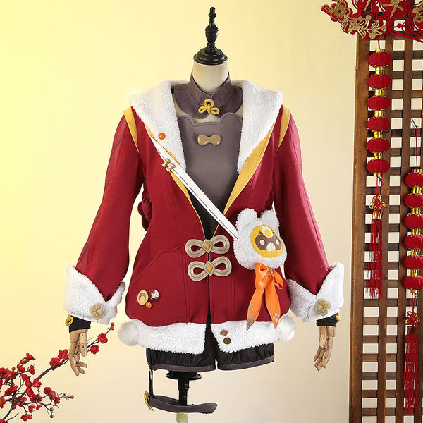 Genshin Impact Xiangling New Year's Cheer Cosplay Costume