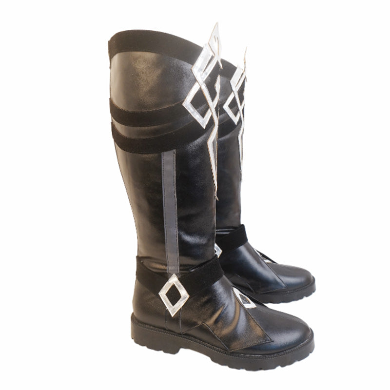 Genshin Impact the Eleven Fatui Harbingers The Captain Il Capitano Shoes Cosplay Boots