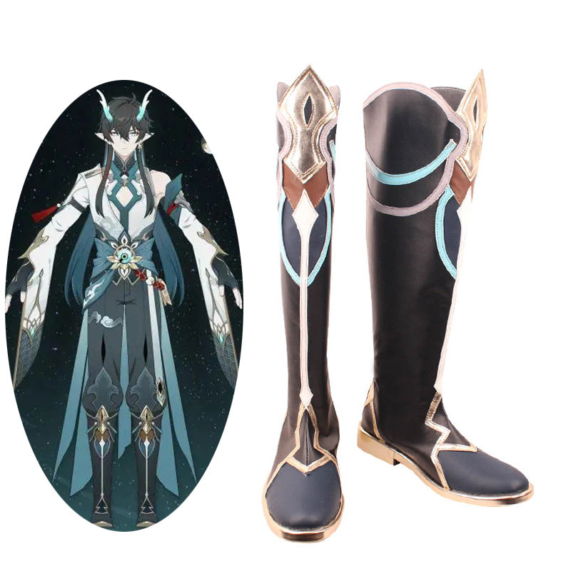 Honkai: Star Rail Dan Heng Imbibitor Lunae Ult ivon Shoes Cosplay Boots