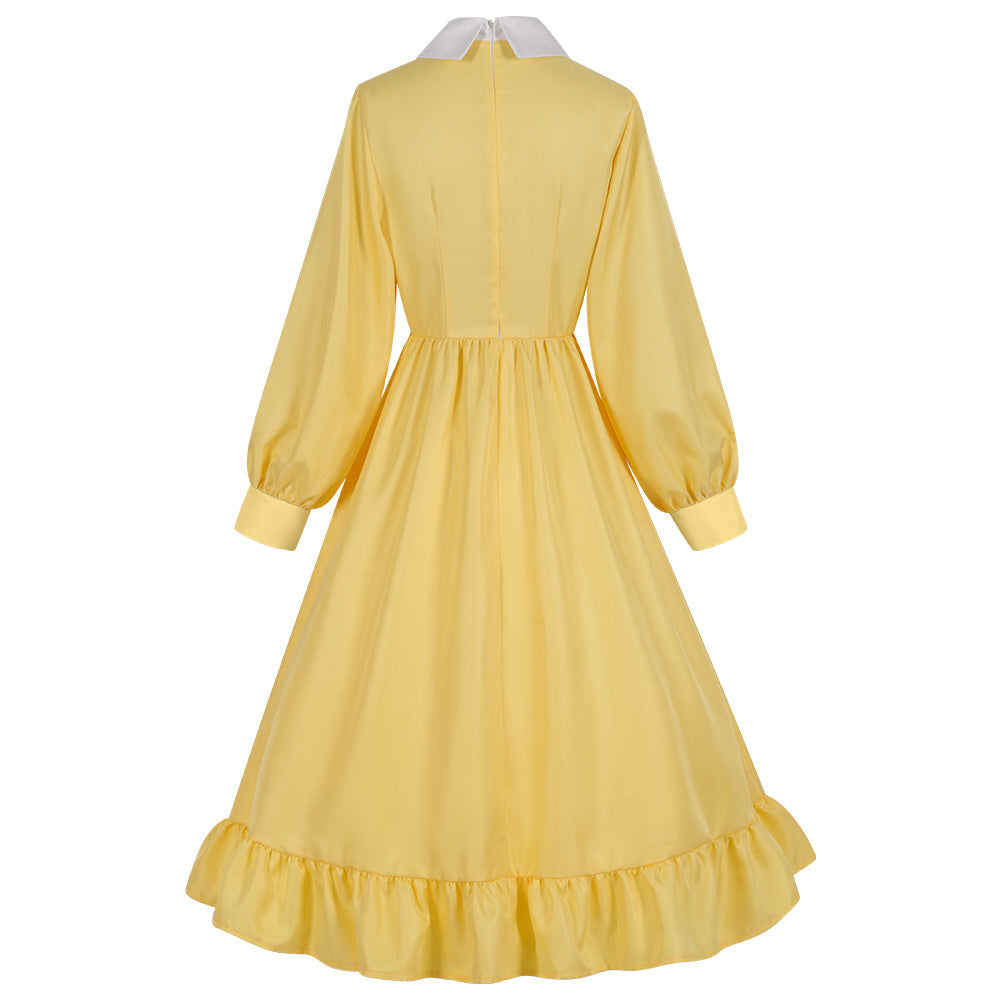 Howl's Moving Castle Sophie Hatter Yellow Dress Cosplay Costume