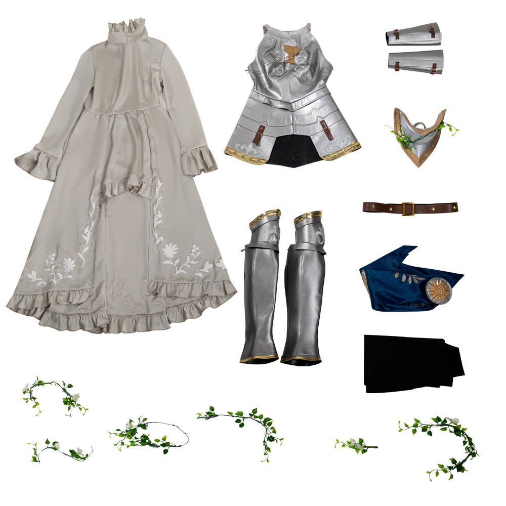 Identity V Psychologist Ada Mesmer The Silver Knight Cosplay Costume