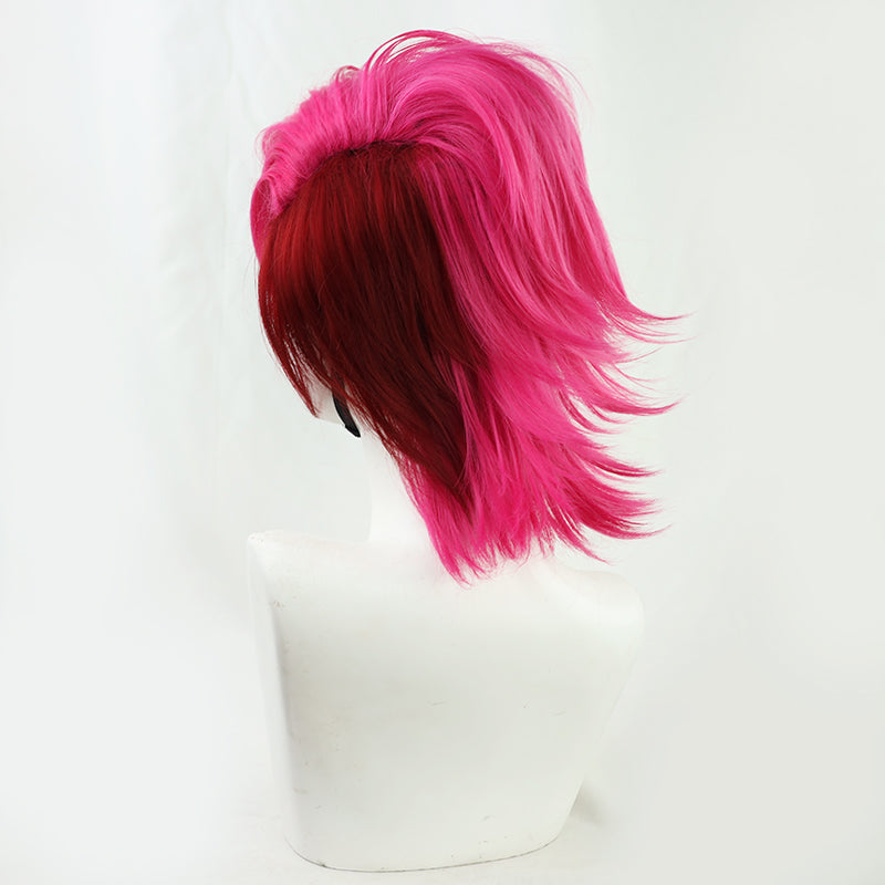 League of Legends LOL Arcane Vi Rose Red Cosplay Wig