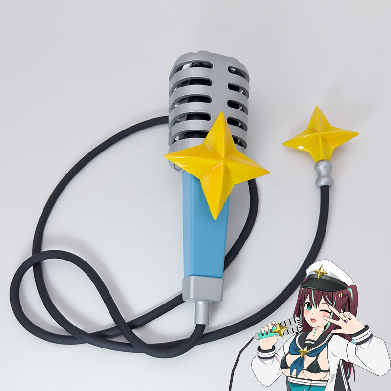 Mahou Shoujo Ni Akogarete Gushing Over Magical Girls Looking Up To Magical Girls Akoya Matama Loco Musica Microphone Cosplay Accessory Prop