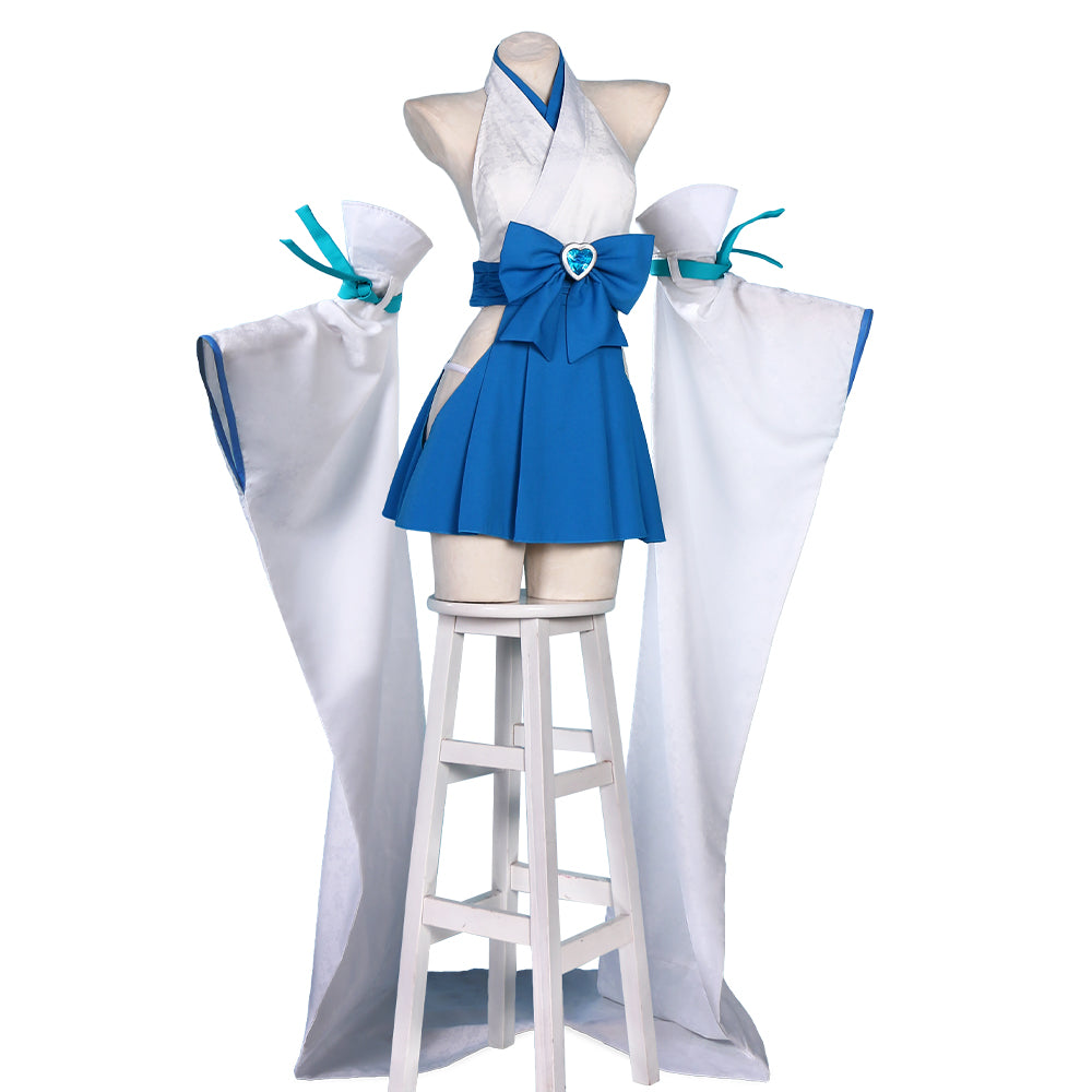 Mahou Shoujo Ni Akogarete Gushing Over Magical Girls Looking Up To Magical Girls Minakami Sayo Magia Azul Usurai no Miko Cosplay Costume