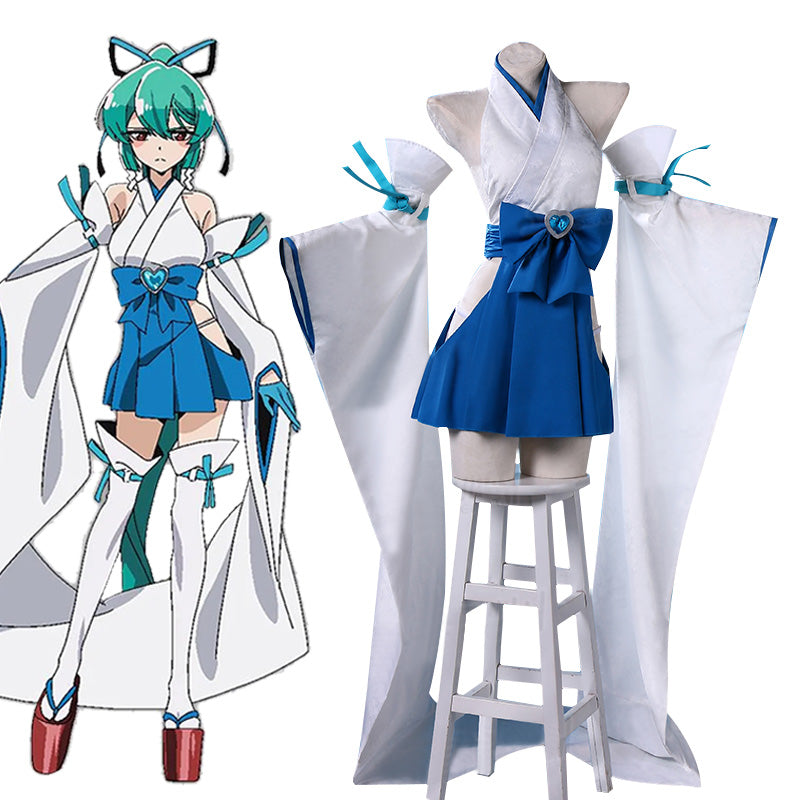 Mahou Shoujo Ni Akogarete Gushing Over Magical Girls Looking Up To Magical Girls Minakami Sayo Magia Azul Usurai no Miko Cosplay Costume