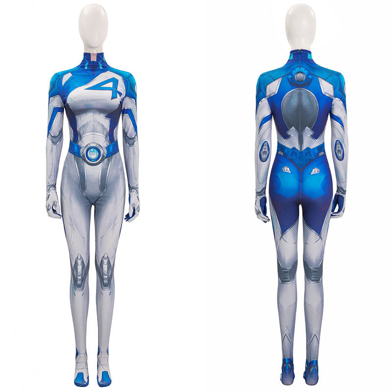 N Marvel Rivals Invisible Woman Jumpsuit Cosplay Costume