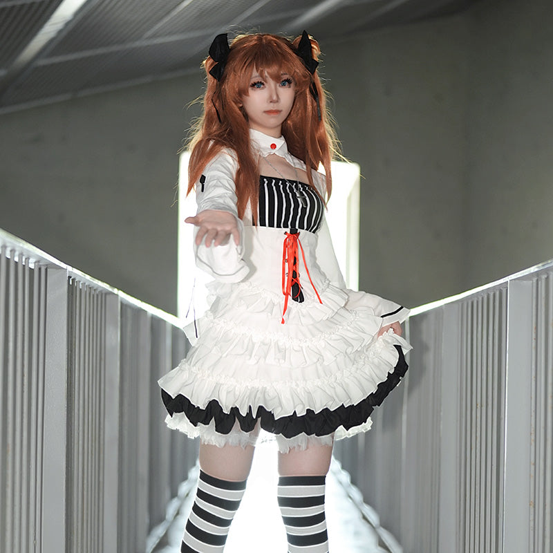 New Genesis Evangelion EVA Asuka Langley Sohryu Gothic Lolita Dress Cosplay Costume