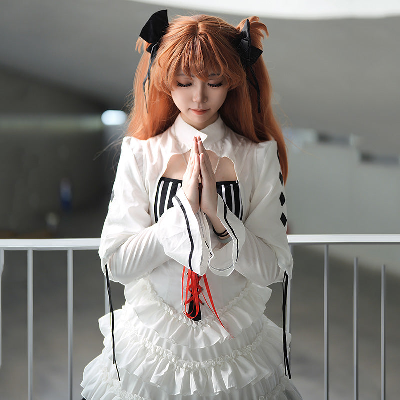 New Genesis Evangelion EVA Asuka Langley Sohryu Gothic Lolita Dress Cosplay Costume