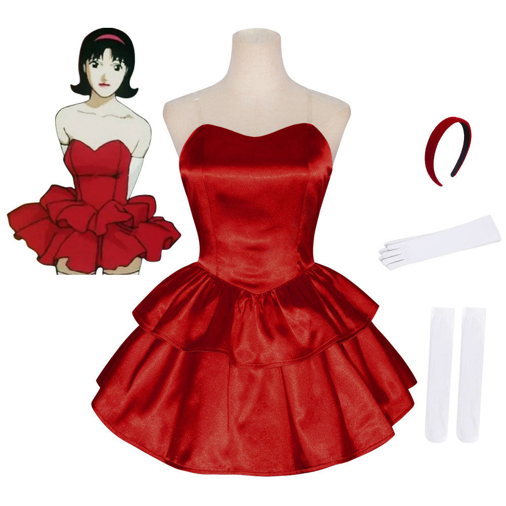 Perfect Blue 1997 Movie Mima Kirigoe Red Dress Cosplay Costume