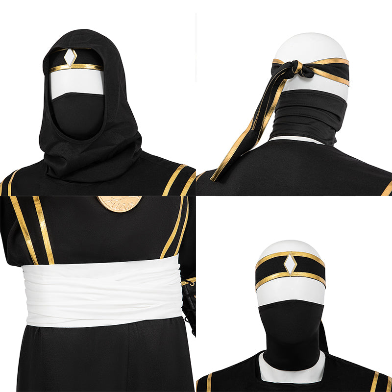 Power Rangers Black Ninja Ranger Black Ninjetti Ranger Cosplay Costume