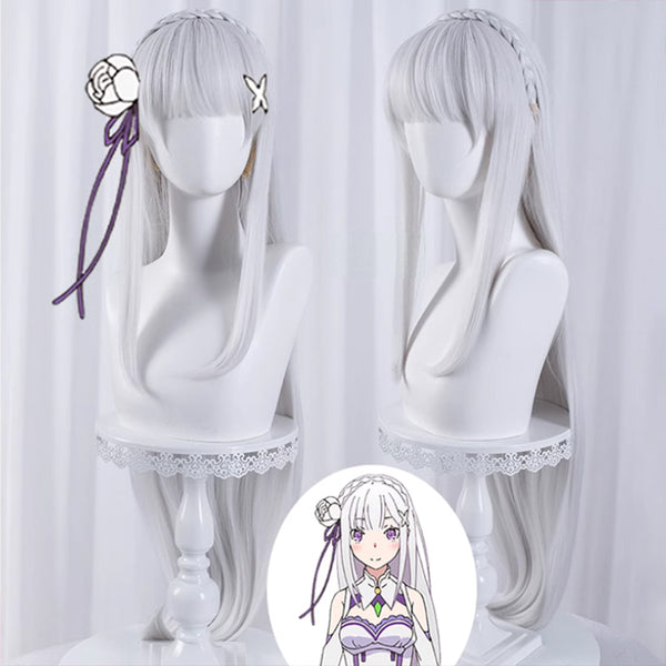 Re: Zero Starting Life In Another World Emilia Cosplay Wig