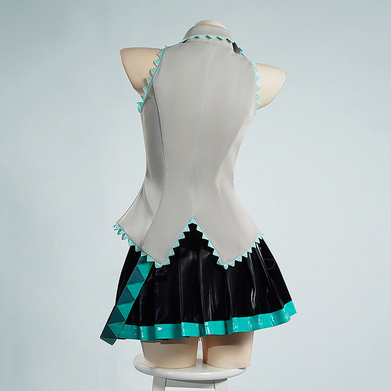 Vocaloid 2 Hatsune Miku Liquid Leather Cosplay Costume