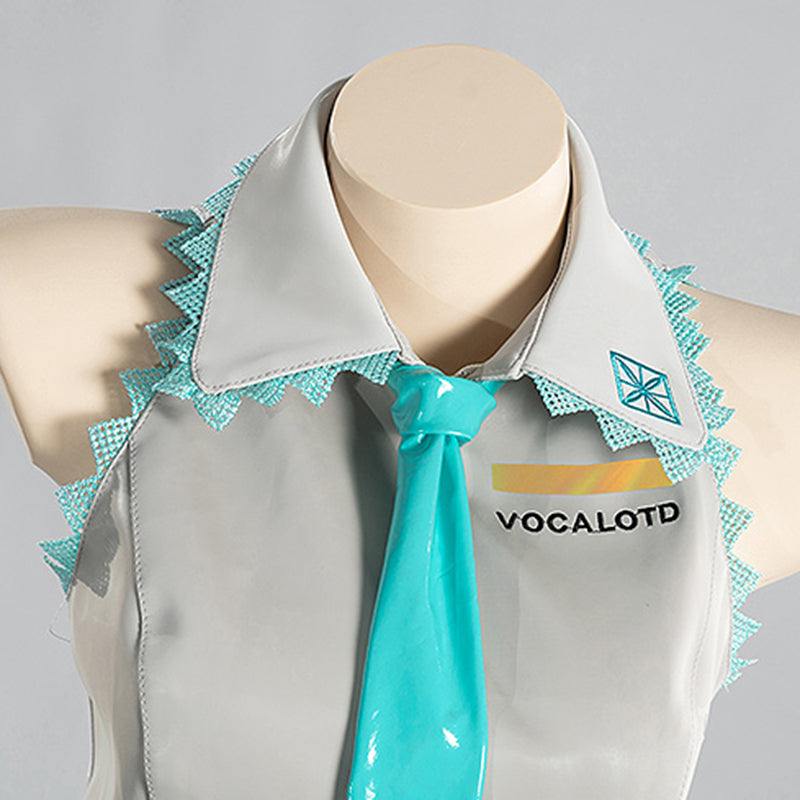 Vocaloid 2 Hatsune Miku Liquid Leather Cosplay Costume