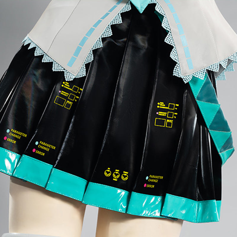 Vocaloid 2 Hatsune Miku Liquid Leather Cosplay Costume