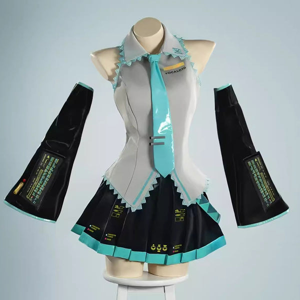 Vocaloid 2 Hatsune Miku Liquid Leather Cosplay Costume