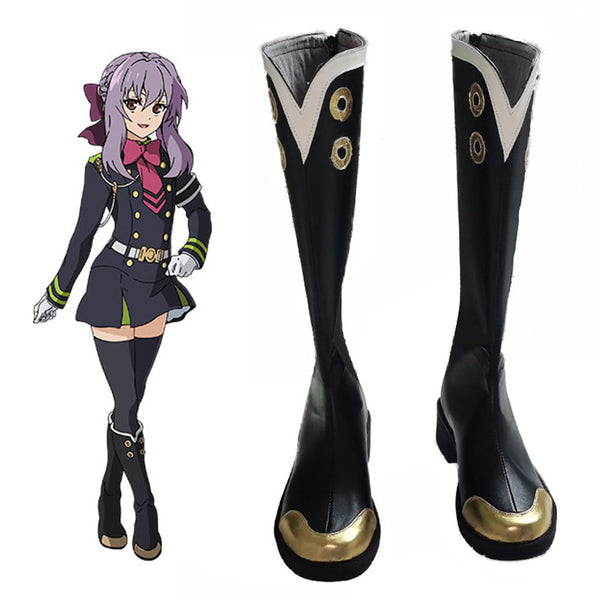 Seraph of the End Owari no Seraph Shinoa Hīragi Shoes Cosplay Boots