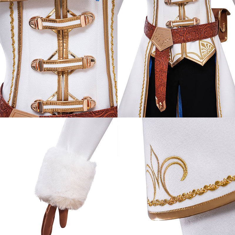 TLOZ: Breath Of The Wild Princess Champions Ballad DLC Winter Outfit Cosplay Costume