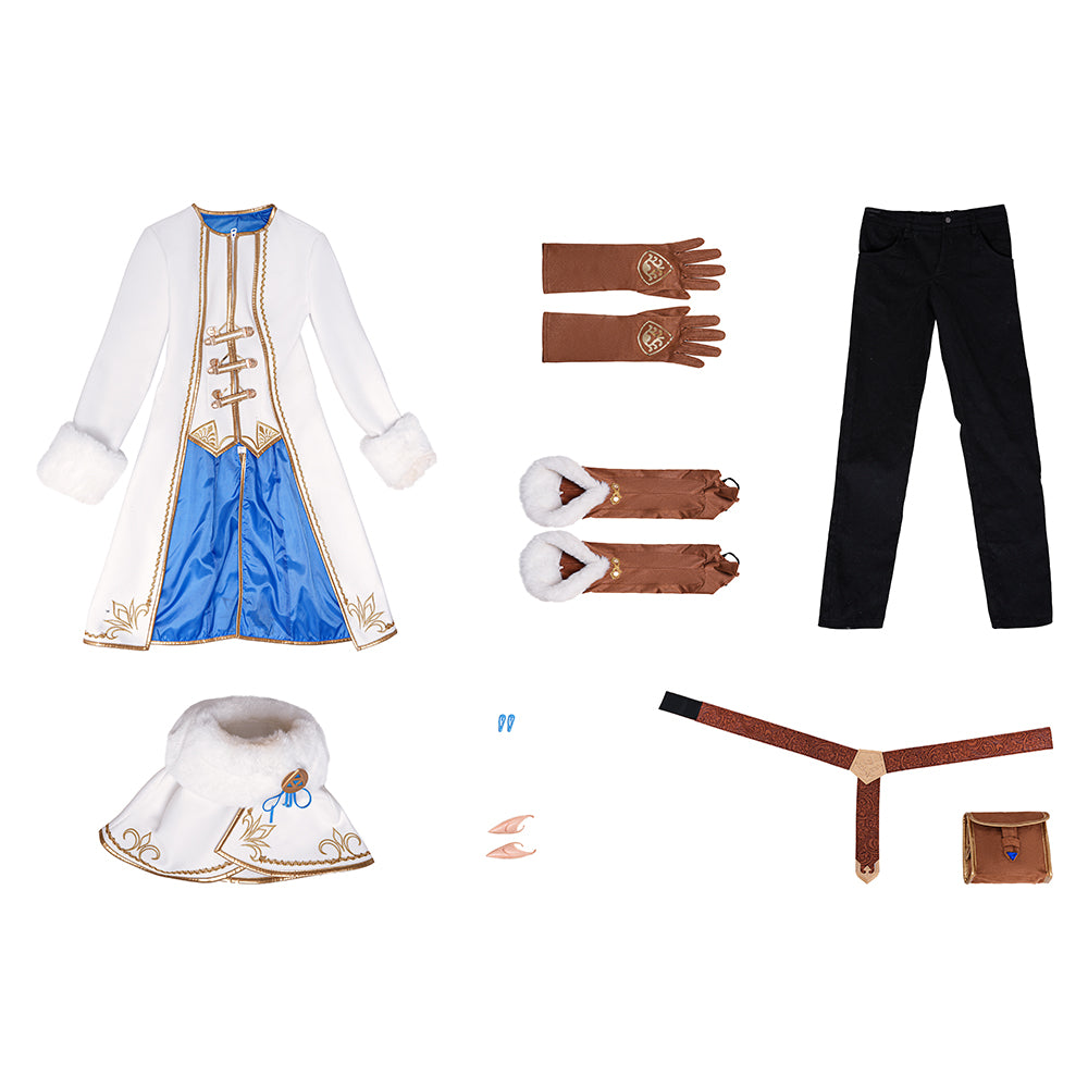 TLOZ: Breath Of The Wild Princess Champions Ballad DLC Winter Outfit Cosplay Costume