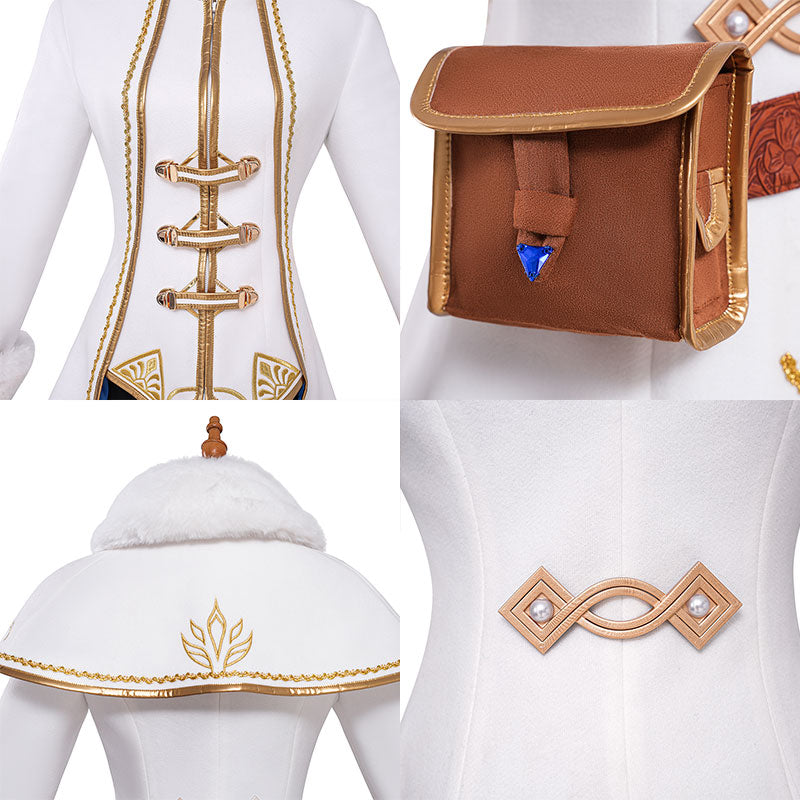 TLOZ: Breath Of The Wild Princess Champions Ballad DLC Winter Outfit Cosplay Costume