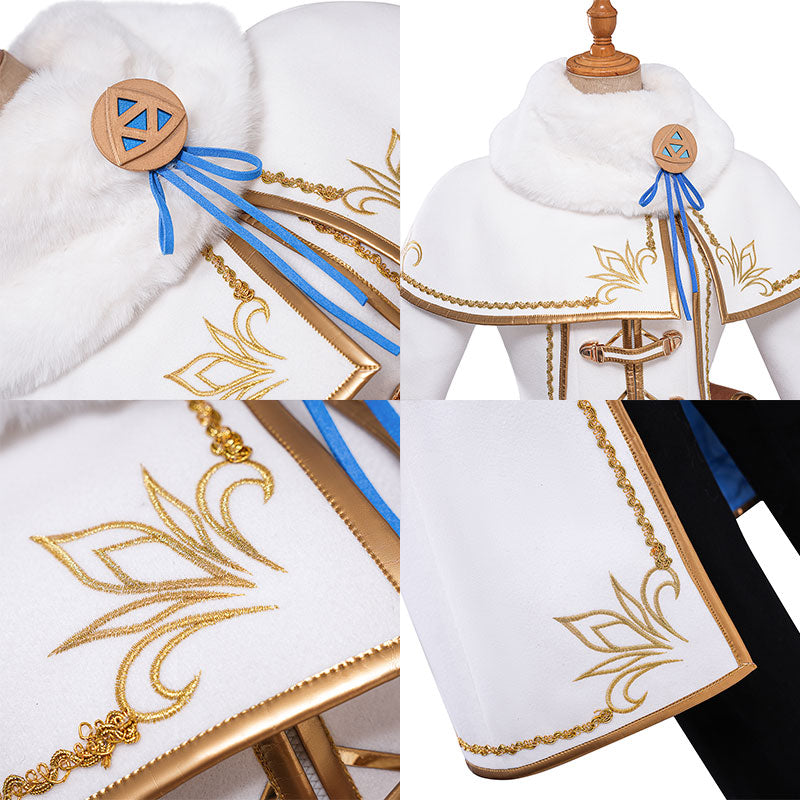 TLOZ: Breath Of The Wild Princess Champions Ballad DLC Winter Outfit Cosplay Costume