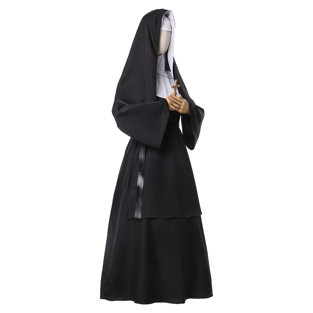 The Nun II 2023 Movie Halloween Horror Ghost Nun Cosplay Costume ...