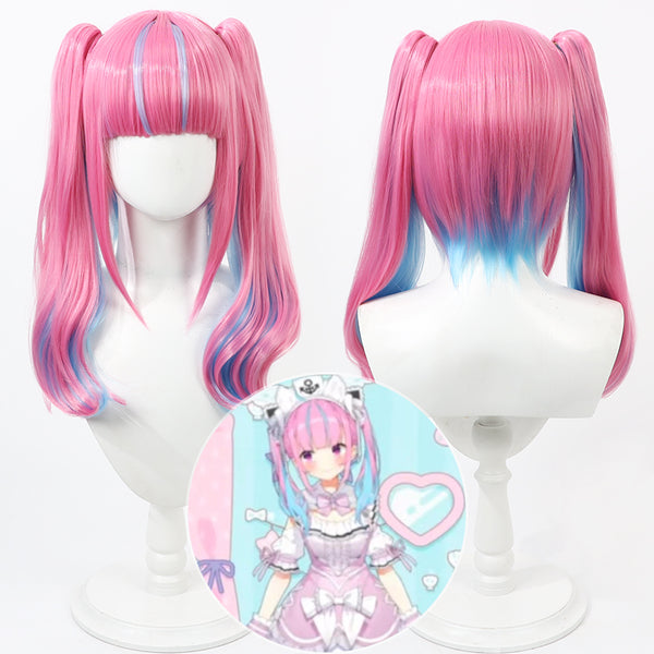 Virtual YouTuber Minato Aqua Minato Aqua Maid Dress Cosplay Wig