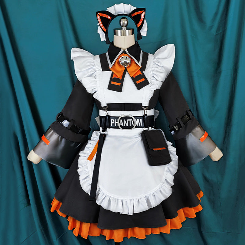 Virtual YouTuber Nijisanji Noctyx Alban Knox Maid Dress Cosplay Costume