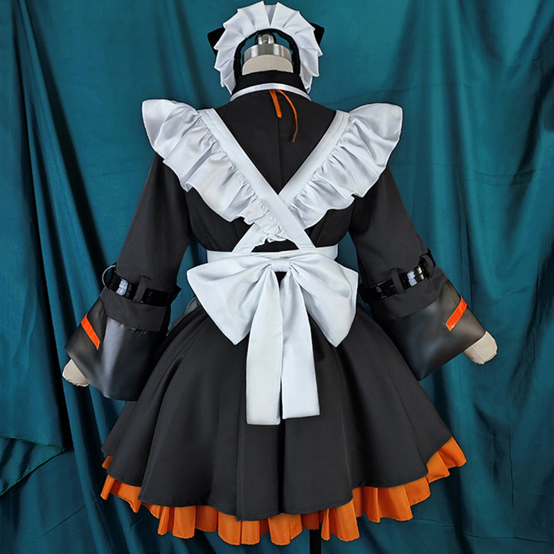 Virtual YouTuber Nijisanji Noctyx Alban Knox Maid Dress Cosplay Costume