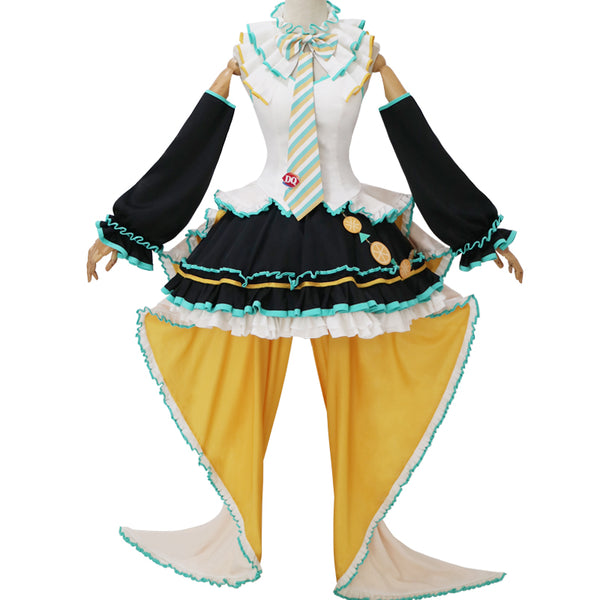 Vocaloid Hatsune Miku x Dairy Queen DQ Cosplay Costume