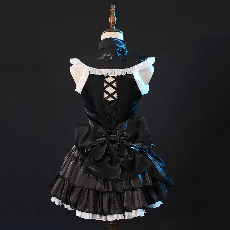 Vsinger Black Dress Maid Gothic Lolita Cosplay Costume