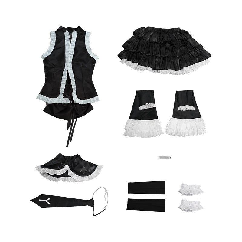 Vsinger Black Dress Maid Gothic Lolita Cosplay Costume