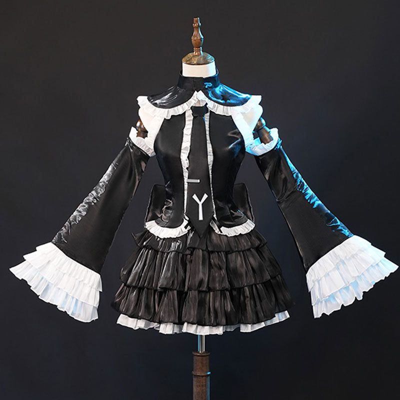 Vsinger Black Dress Maid Gothic Lolita Cosplay Costume