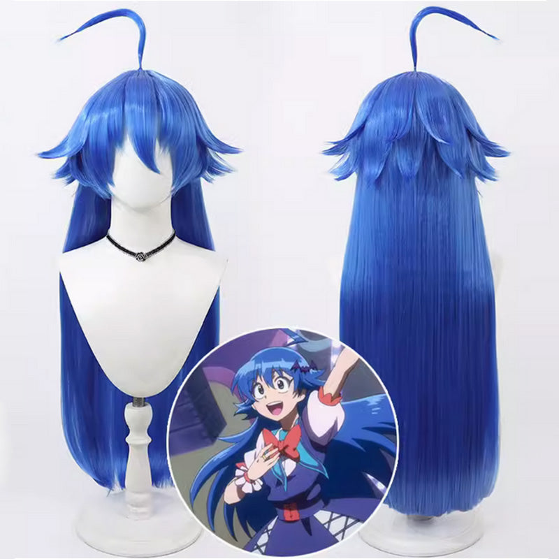 Welcome to Demon School! Iruma-kun Mairimashita! Iruma-kun Female Iruma Suzuki Mysterious Idol Irumi-chan! Blue Cosplay Wig